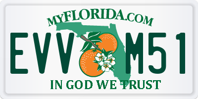 FL license plate EVVM51