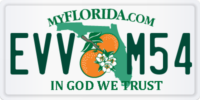 FL license plate EVVM54