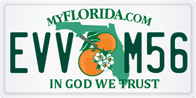 FL license plate EVVM56
