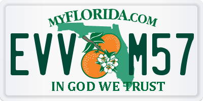 FL license plate EVVM57