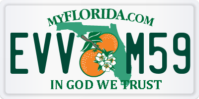 FL license plate EVVM59