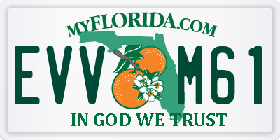 FL license plate EVVM61