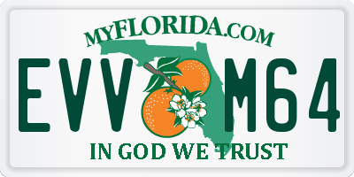 FL license plate EVVM64