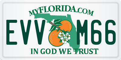 FL license plate EVVM66