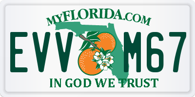 FL license plate EVVM67