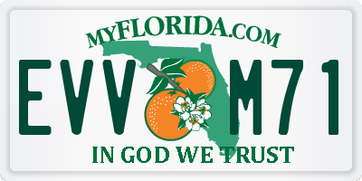 FL license plate EVVM71