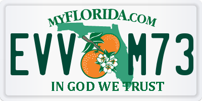 FL license plate EVVM73