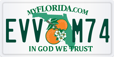FL license plate EVVM74