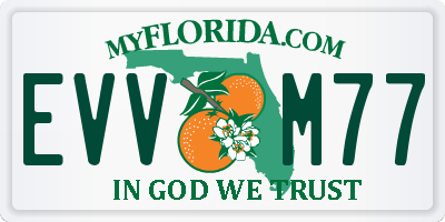 FL license plate EVVM77