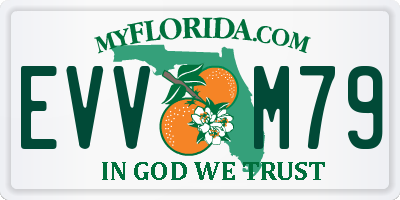 FL license plate EVVM79