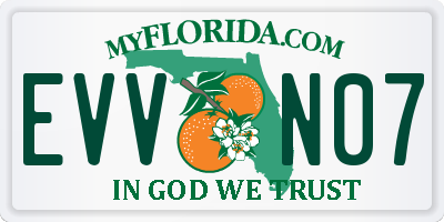 FL license plate EVVN07