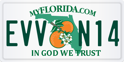 FL license plate EVVN14
