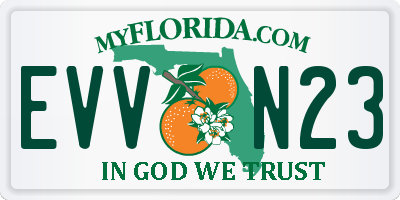 FL license plate EVVN23