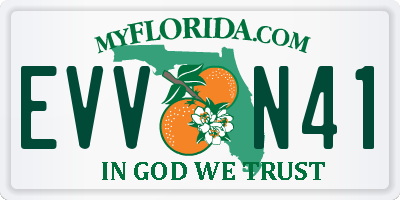 FL license plate EVVN41
