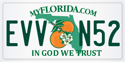 FL license plate EVVN52