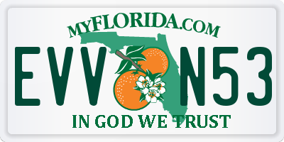 FL license plate EVVN53