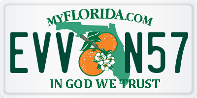 FL license plate EVVN57
