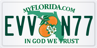 FL license plate EVVN77
