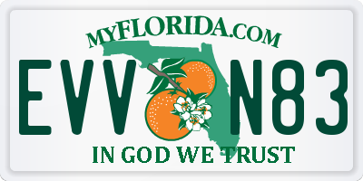 FL license plate EVVN83