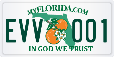 FL license plate EVVO01