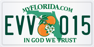 FL license plate EVVO15