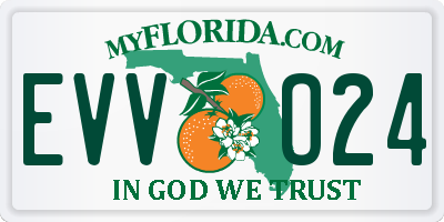 FL license plate EVVO24