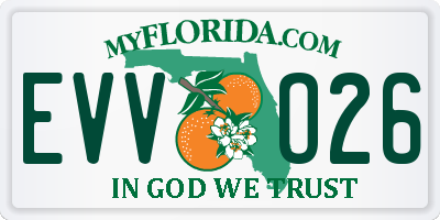 FL license plate EVVO26