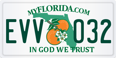 FL license plate EVVO32