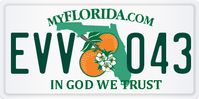 FL license plate EVVO43
