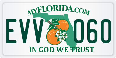 FL license plate EVVO60