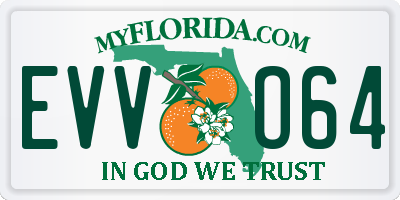 FL license plate EVVO64
