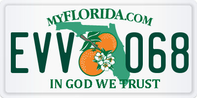 FL license plate EVVO68