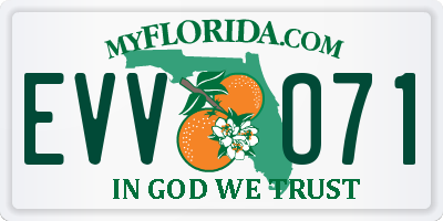 FL license plate EVVO71