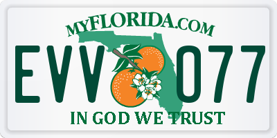FL license plate EVVO77