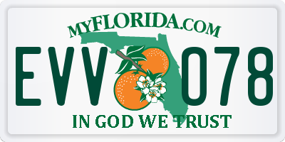 FL license plate EVVO78
