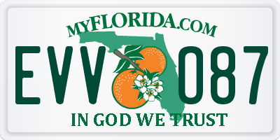 FL license plate EVVO87