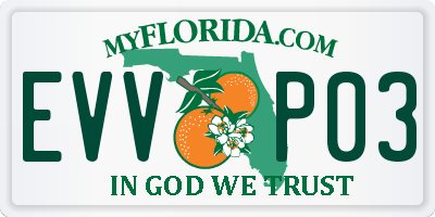 FL license plate EVVP03