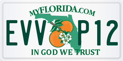FL license plate EVVP12