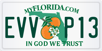 FL license plate EVVP13