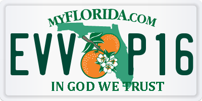 FL license plate EVVP16
