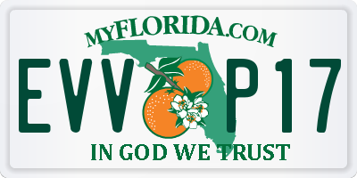 FL license plate EVVP17
