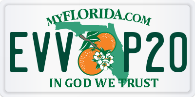 FL license plate EVVP20