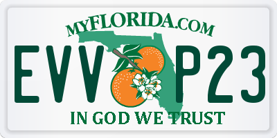 FL license plate EVVP23