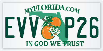 FL license plate EVVP26
