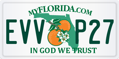 FL license plate EVVP27