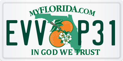 FL license plate EVVP31