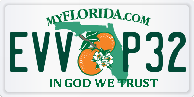 FL license plate EVVP32