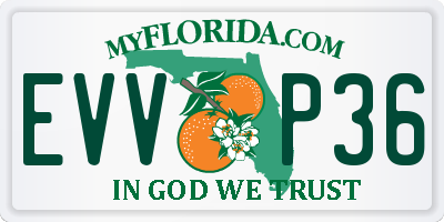 FL license plate EVVP36