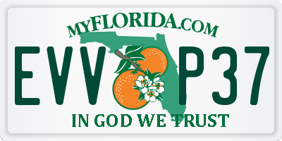 FL license plate EVVP37