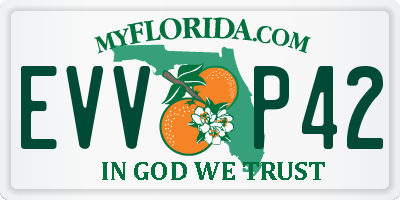 FL license plate EVVP42